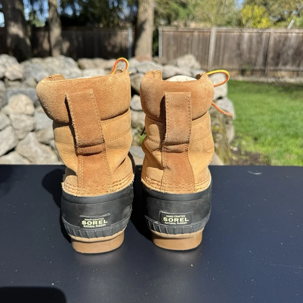 Sorel Cheyanne II Leather Duck Boots‎ Men Size 7 Brown Lace NY1891-286 Gorpcore